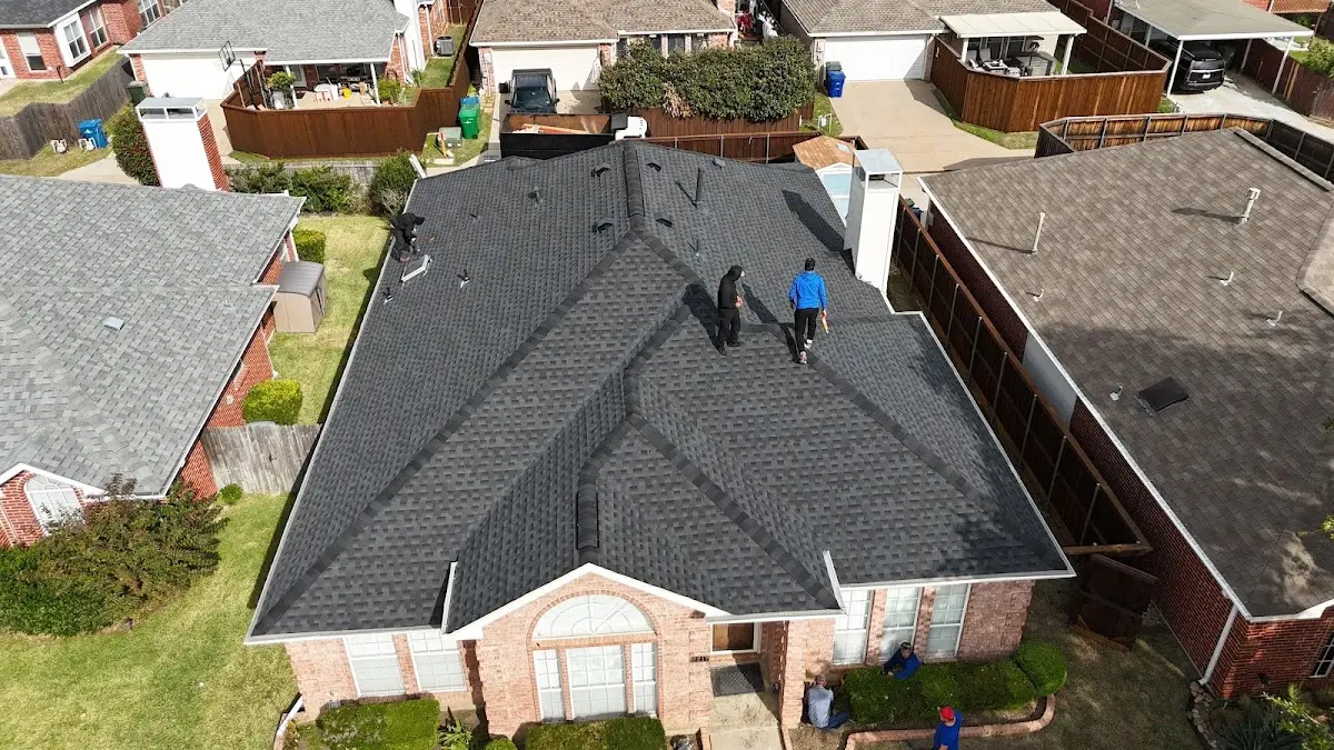 Commercial Roofing work in progress on a California property